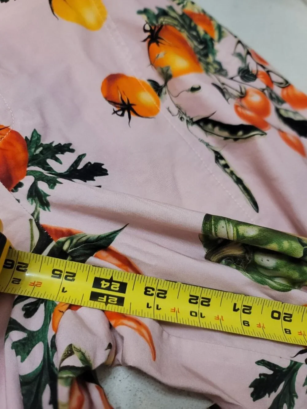 Anthropologie Maeve High-Rise Print Crop Wide-Leg Pants Pink Veggie Size 4 NWT